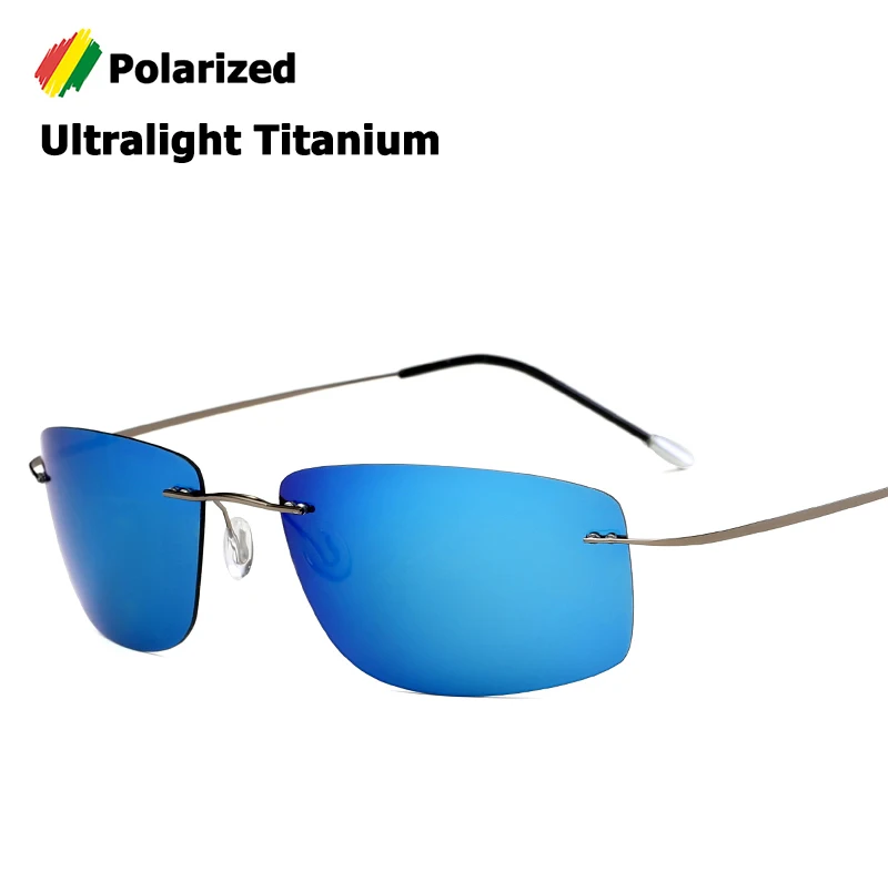 

JackJad New Fashion Rimless Square Style Titanium POLARIZED Sunglasses Ultralight Driving Brand Design Sun Glasses Oculos De Sol