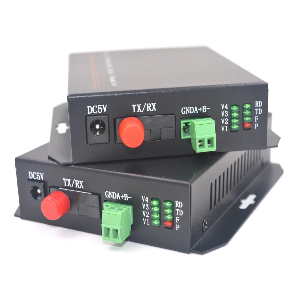 4ch видео Волокно-оптические Media Converter (TX/RX) -Режим Multi 2 км приемник передатчик для безопасности Системы CCTV