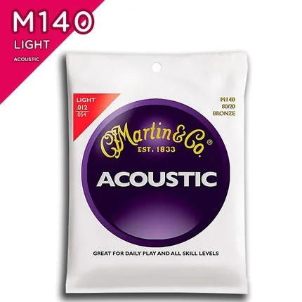 Martin M140 80/20 Bronze Light Acoustic Guitar Strings