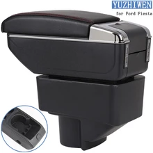 Para Ford Fiesta reposabrazos caja Ford Fiesta Universal Almacenamiento de reposabrazos central para coche caja soporte taza Cenicero modificación Accesorios