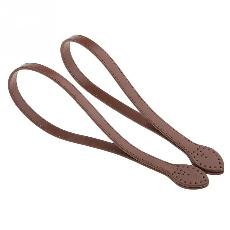 

1Pair 61cm Leather Handles Durable Shoulder Bags Detachable Belt Girls Leaf Handle Straps DIY Handmade Replacement Handbag Strap