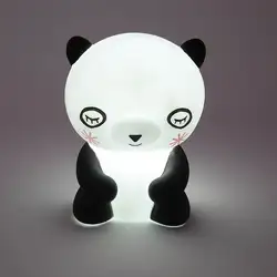 2018 Прекрасный Panda ПВХ Пластик сна ПРИВЕЛИ детей лампа ночник для детей Детские Спальня лампы Ночник мультфильм животных огни
