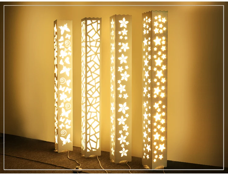 A, модный напольный светильник/настенный светильник, декоративный современный резной светильник s с ПВХ полым абажуром