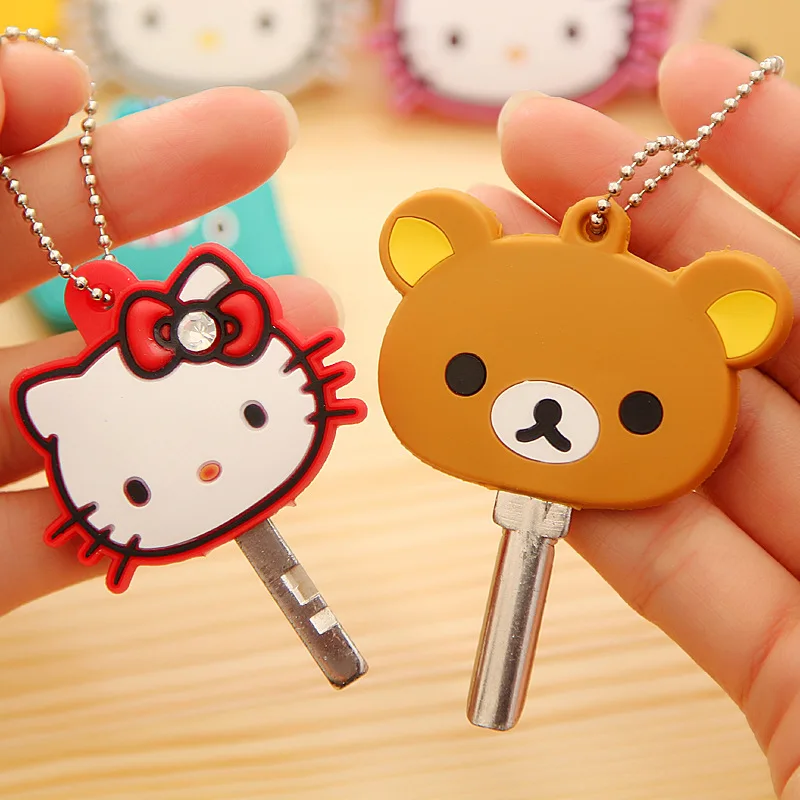 Buy 2PCS Kawaii Cartoon Hello Kitty Silicon Key Caps