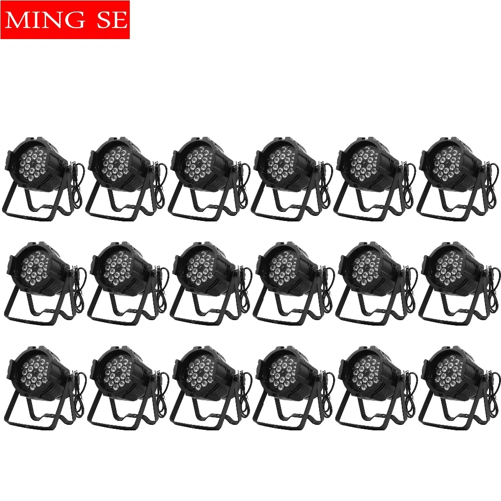 18 штук 18x3w Aluminu светодиодный сценический светильник RGB LED Par проектор с DMX512 Master Slave