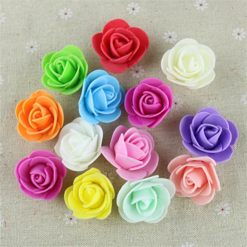30pcs Mini PE Foam Rose Artificial Flowers Head Handmade DIY Wedding Home Decoration Festive & Valentine's Day Party Supplies