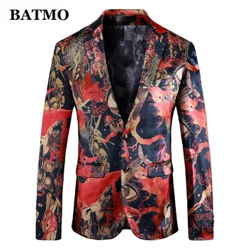 

Batmo 2019 new arrival high quality printed casual blazers men,men's casual suits,printed men's jackets plus-size 912