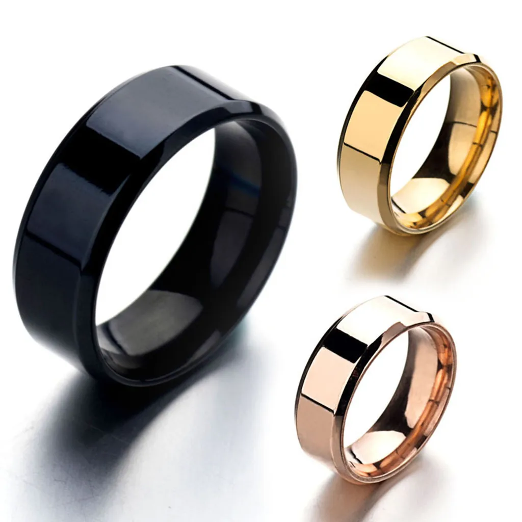 

Fashion Simple Unisex Lovers Stainless Steel Mirror Finger Rings Jewelry Gifts Hot Unique Ring Set Punk Knuckle Rings