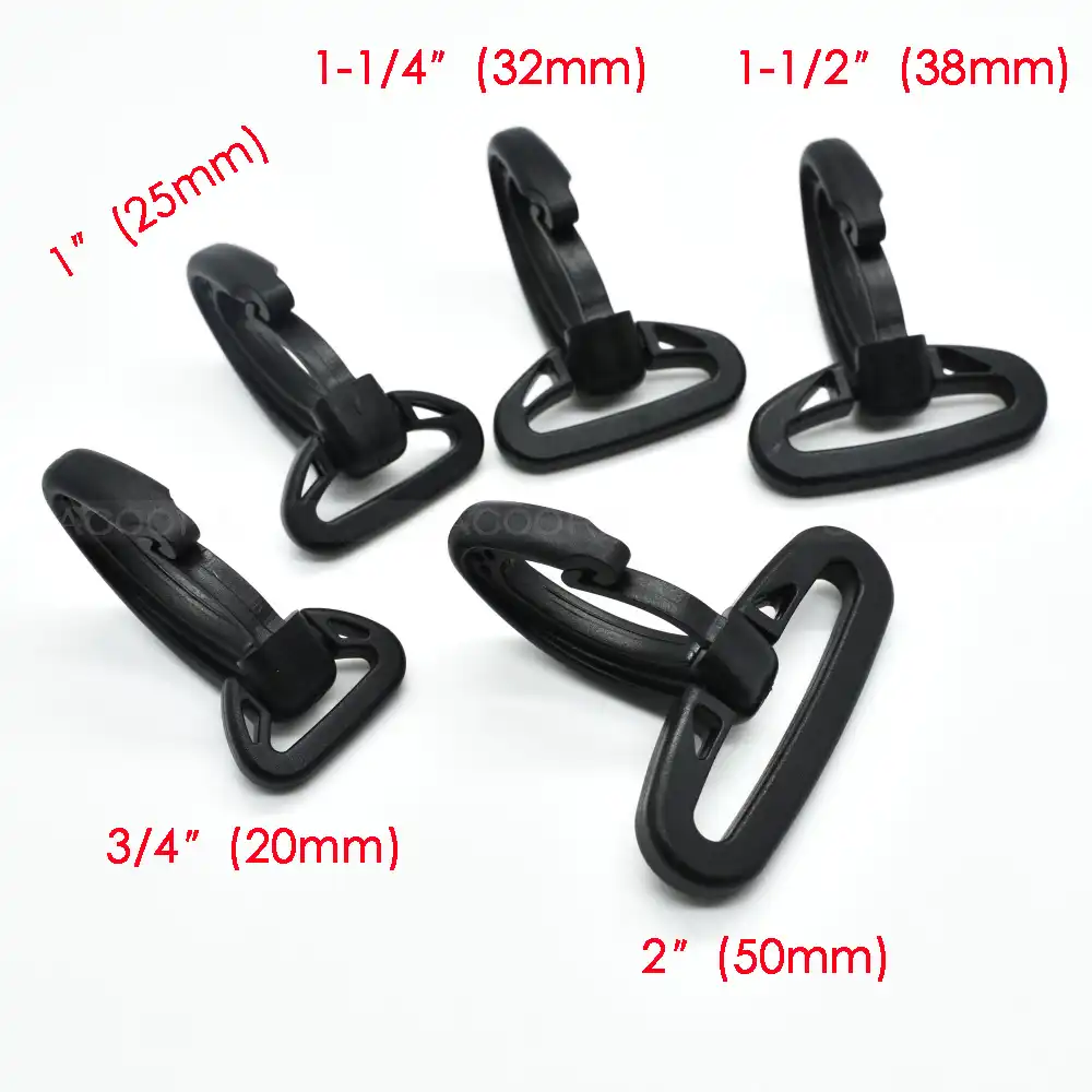 10pcs Plastic Swivel Snap Hooks for Weave Paracord Lanyard Buckles Webbing 20mm