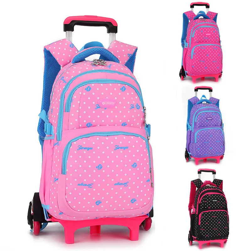 Children's Travel Luggage Backpack on wheels Girls Boy's trolley ...