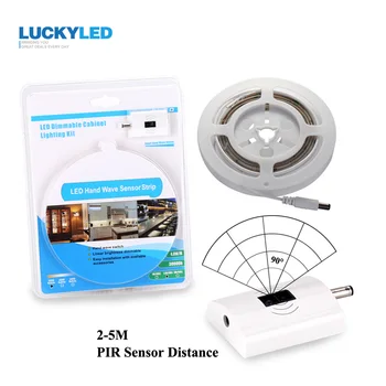 

LUCKYLED IR Infrared Motion Sensor Led Night Light Activated Soft Flexible Strip Light Automatic Bed Light for Bedroom 1.5M/ 3M