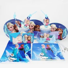 Frozen 92pcs Freezing Anna Elsa Snow Queen Movie Baby Birthday Party Decorations Kids Evnent Party Supplies Party Decoration