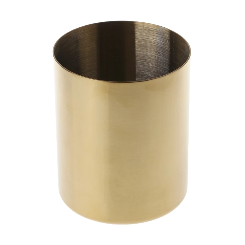 

Golden Pen Pencil Pot Holder Container Organizer Home Desk Stationery Decor