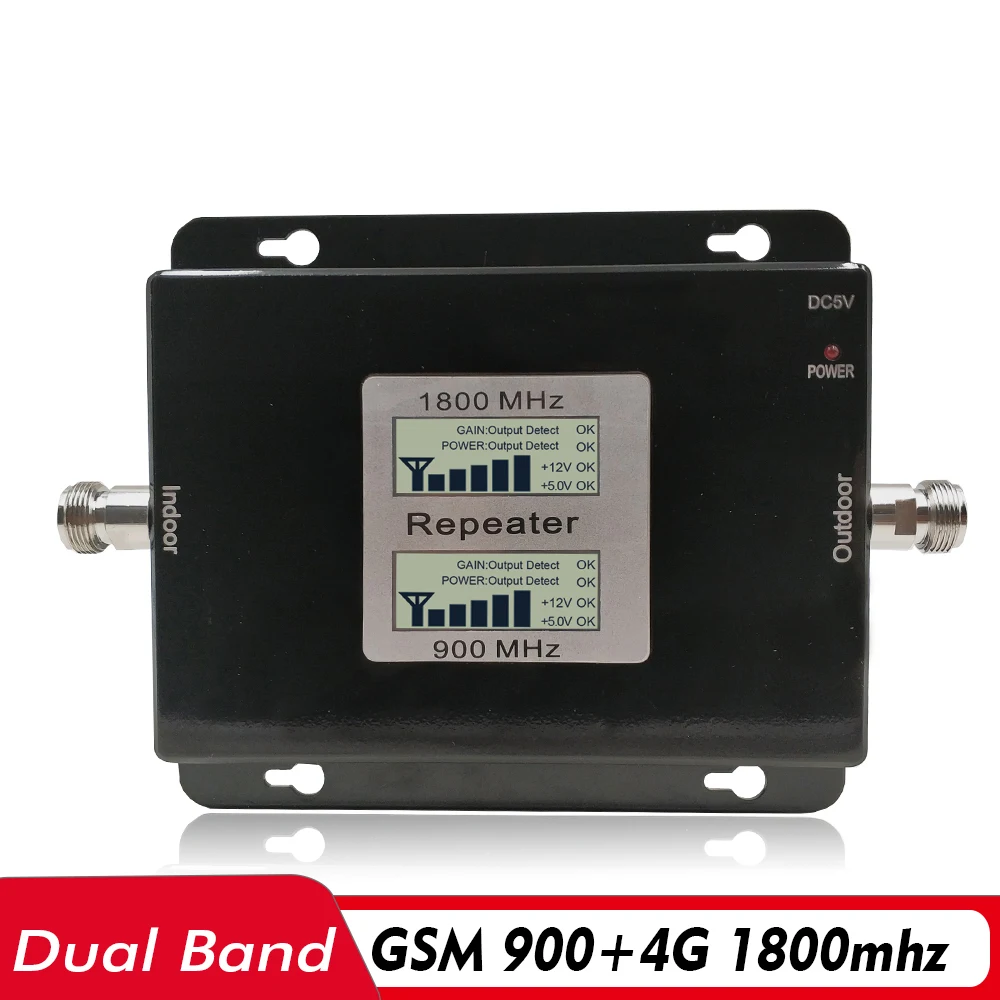 Усилитель сотового сигнала 2G 4G 900 + DCS LTE 1800 65 дБ GSM LTE|Усилители сигнала| |