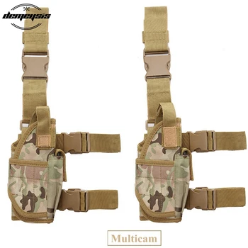 

One Size Fits All Right Gun holster Military Tactical Hunting Gun Thigh Leg holster Pouch for Glock 17 19 23 32 36 Beretta m9 92