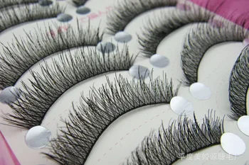 

by dhl 200set 10Pair/set Natural Long False Eyelashes Thick Cross Makeup Beauty Fake Eyelashes Fake Eye Lashes Extension
