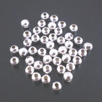 

LASPERAL 500Pcs 4mm Silver Color Round Ball Spacer Crimp Beads DIY Jewelry Findings Supplies For Necklace Making Craft
