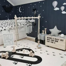 Детские коврики для ползания, коврик отпечаток лапы собаки, игровой коврик, декор для комнаты, коврик для пола, коврик для приключений, Карта мира, игровой коврик