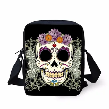 

FORUDESIGNS Women Casual Cross-body Bag For Ladies 3D Skull Prints Woman Messenger Bags For Girls Female Handbag Bolsa Feminina