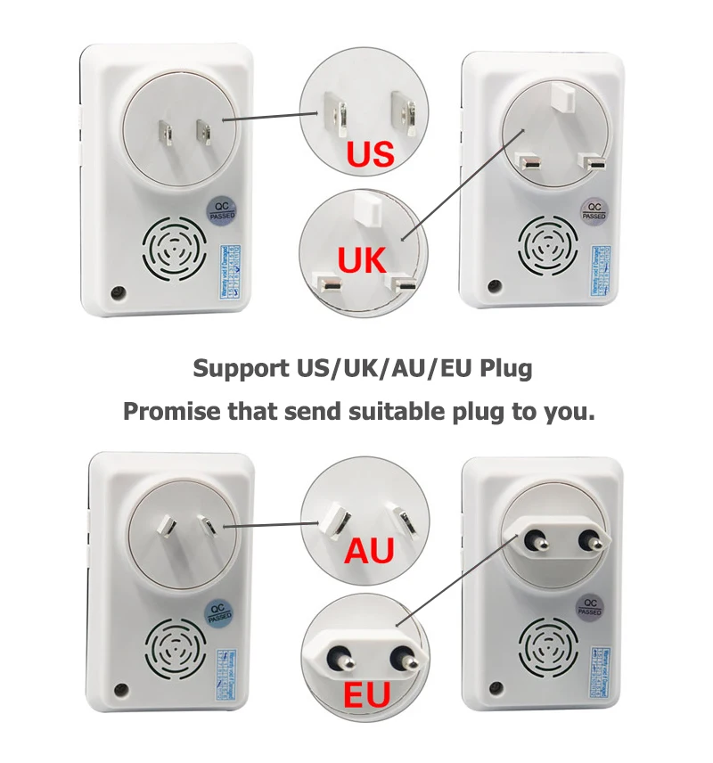 Беспроводной дверной звонок Водонепроницаемый светодиодный EU/US/UK/АС Plug дверной звонок 300 м удаленной 28 мелодии низкая цена Высокое