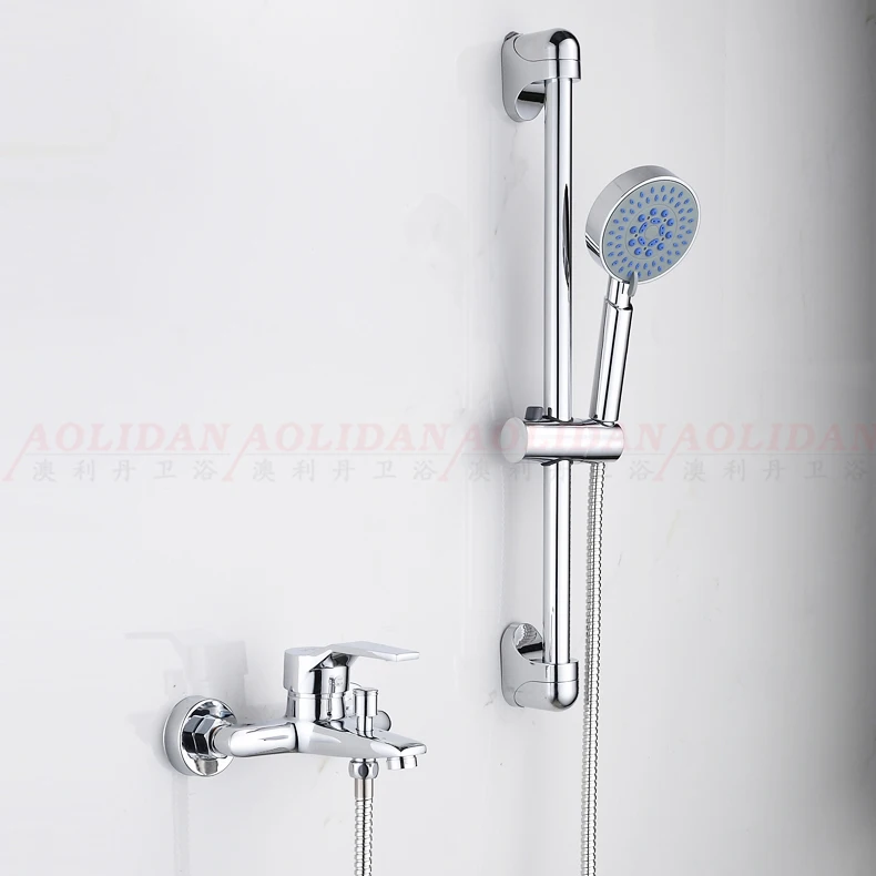 

2016 Automatic Toothpaste Dispenser Copper Bath Shower Faucet Bathroom Triple Cold And Hot Water Valve With Simple Set Shade