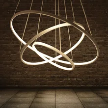 Circles modern led pendant Chandeliers lights for living room acrylic cerchio anello lampadario lighting lamp lamparas modernas