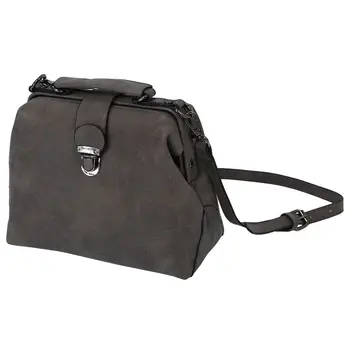 

Women Handbags PU Leather Vintage Doctor Bags Crossbody Bags For Women Shoulder Bags (Grey Nubuck)