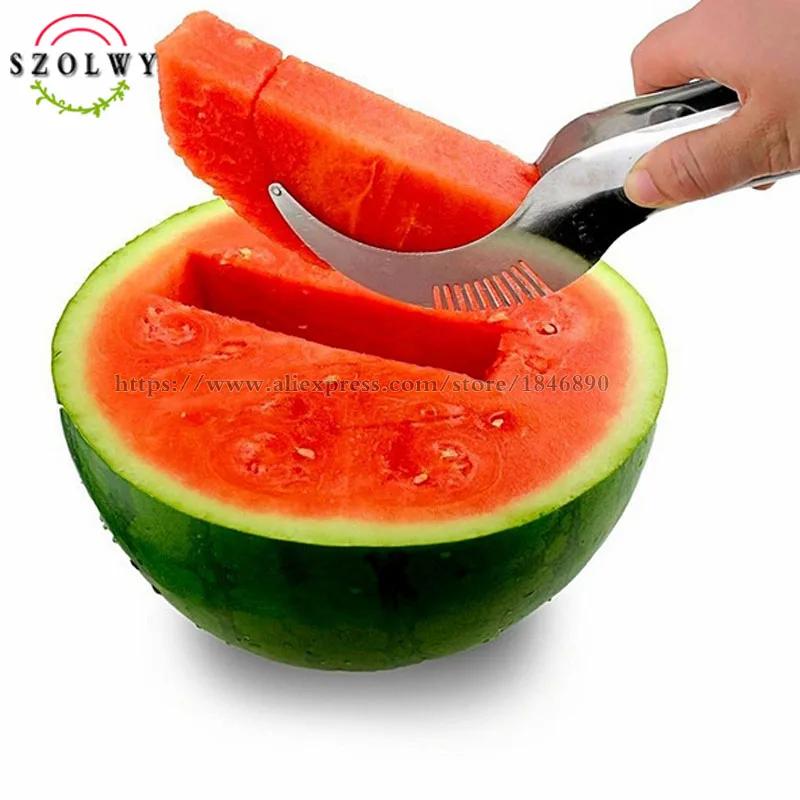 

stainless steel watermelon cantaloupe slicer cutter server corer scoop tool utensils kitchen accessories
