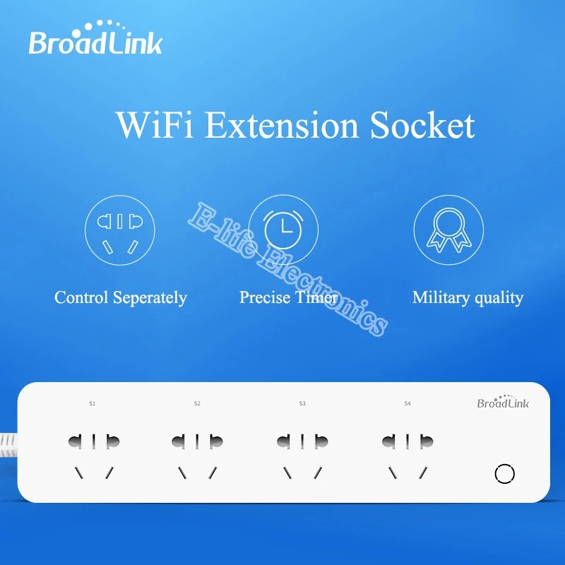 BroadLink Plug and play WiFi power strip mp1 пульт дистанционного управления 4 розетки для автоматизации умного дома