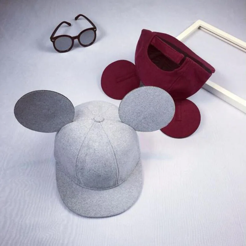 2016 шерсть Женская милый большой мультфильм мыши уши глаза snapback шляпы мужчины шапки Бейсбол Хип-Хоп шапки Женский тропический шлем шляпа Солнца для женщин 2016 шерсть Женская милый большой мультфильм мыши уши глаза snapback шляпы мужчины шапки Бейсбол Хип-Хоп шапки Женский тропический шлем шляпа Солнца для женщин