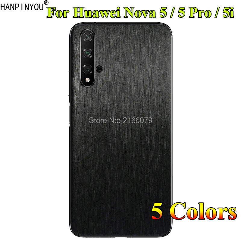 

For Huawei Nova5 5Pro 5i P20 Lite (2019) Back Brushed Metal Decal Skin Phone Protective Wire Drawing Sticker Film