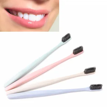 

4 Pcs/ Set Bamboo Charcoal Nano Ultra Soft Oral Hygiene Toothbrush Solid Color