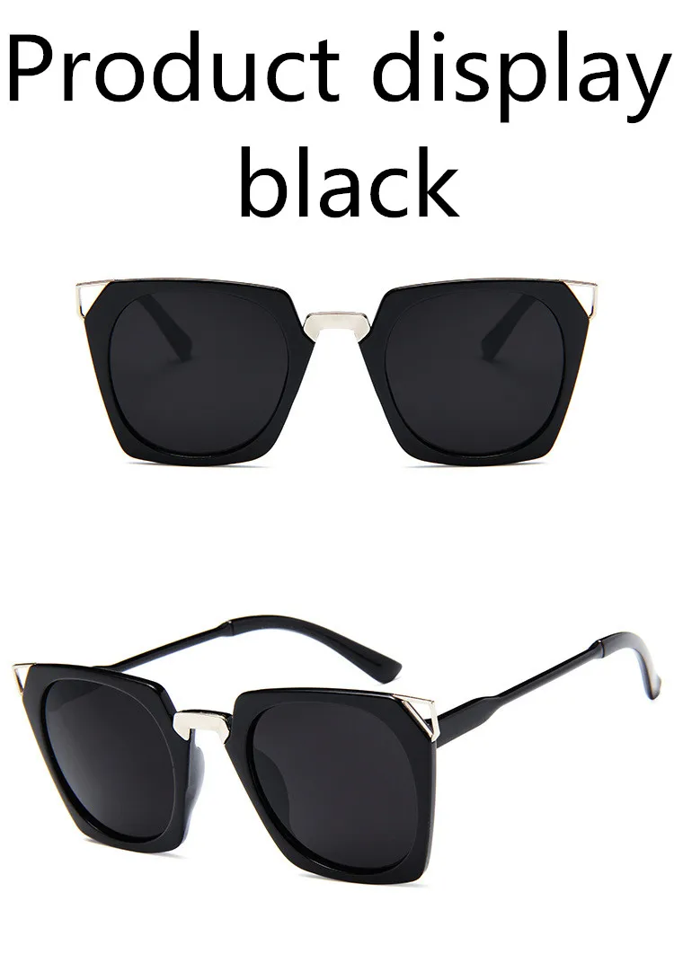 ASUOP2018 new retro cat eye ladies sunglasses luxury brand square men black fashion glasses UV400 large box personality colorful goggles (12)
