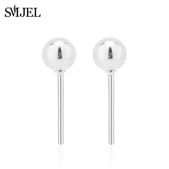 Silver Ball Earing