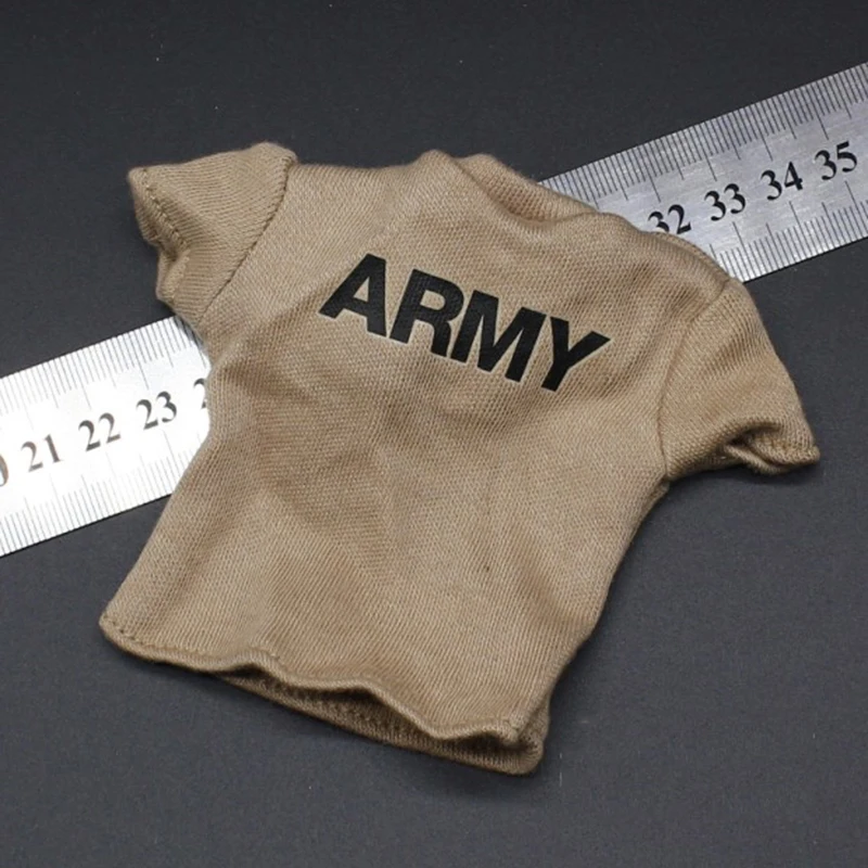 16 Women's Plastic Cotton Army Short Sleeve T Shirt Model for   12''Action Figures Bodies Accessories Toys