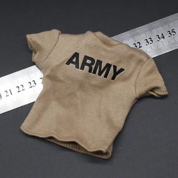 

1/6 Women's Plastic Cotton Army Short Sleeve T Shirt Model for 12''Action Figures Bodies Accessories Toys