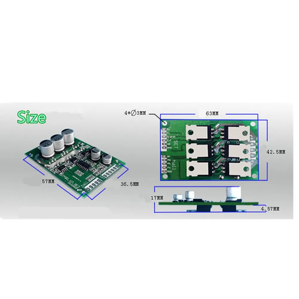 500W PWM с бесщеточным двигателем постоянного тока мотор Управление; зал мотор балансировки сбалансированный автомобиль драйвер Управление борту модуль Скорость Управление; постоянного тока 12 V-36 V