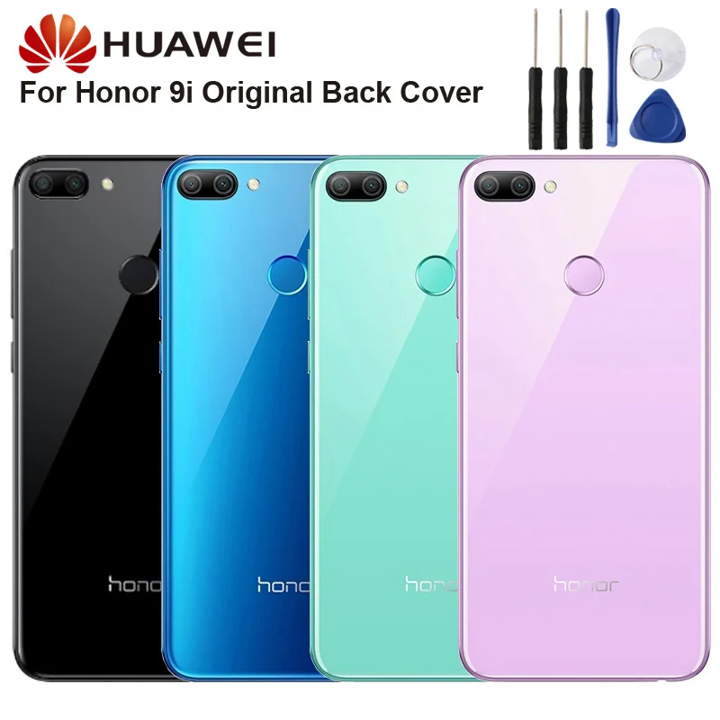 

Original Huawei Battery Glass Back Cover Case Door For Huawei Honor 9i Door Rear Housing Back Cover Protective Phone Cover Cases