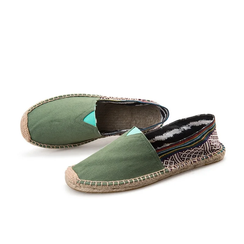 HANSCHIC 2017 New Arrival Green Retro Comfortable Simple Design Ladies Womens Casual Espadrilles Shoes for Female Unisex 101410 (10)