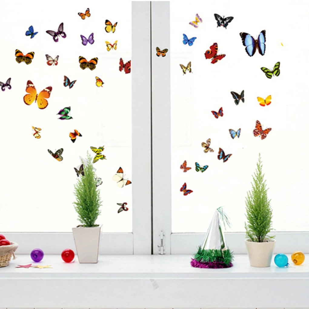 12/81pcs Butterflies Stickers Decal Home Decor Removable Art Vinyl DIY