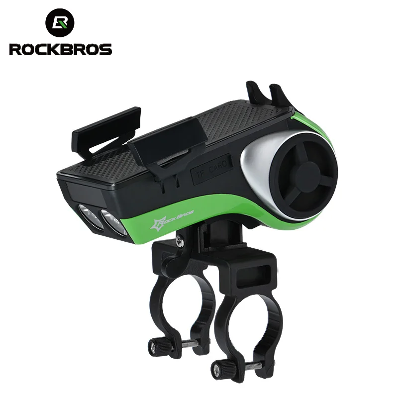

ROCKBROS Waterproof 5 in 1 Bicycle Computer Phone Holder Bluetooth Audio MP3 Player Speaker 4400mAh Power Bank Bell Bike Light
