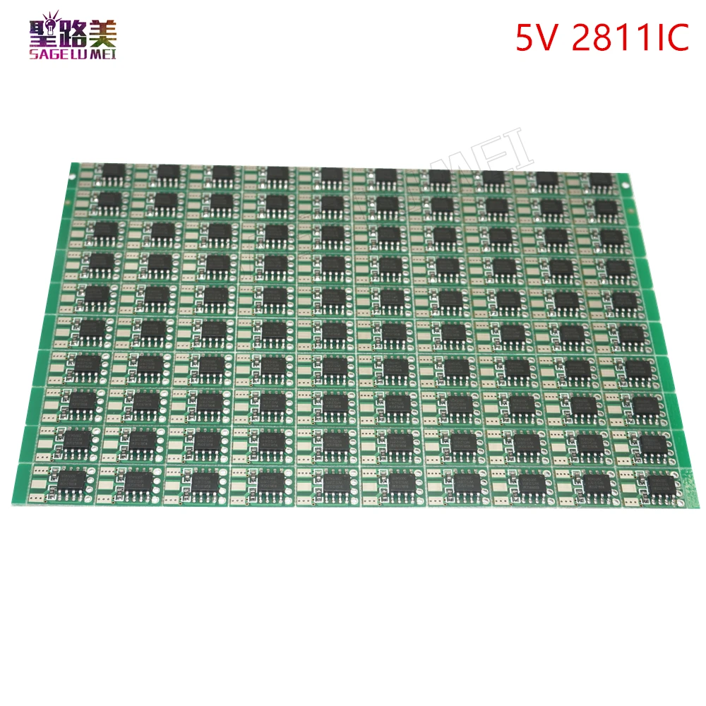 100 шт./упак. DC5V ws2811 IC светодиодный печатной платы WS2811 светодиодный rgb, пиксельный модуль IC 12 мм светодиодный чип для светодиодный прибор приемно-модули