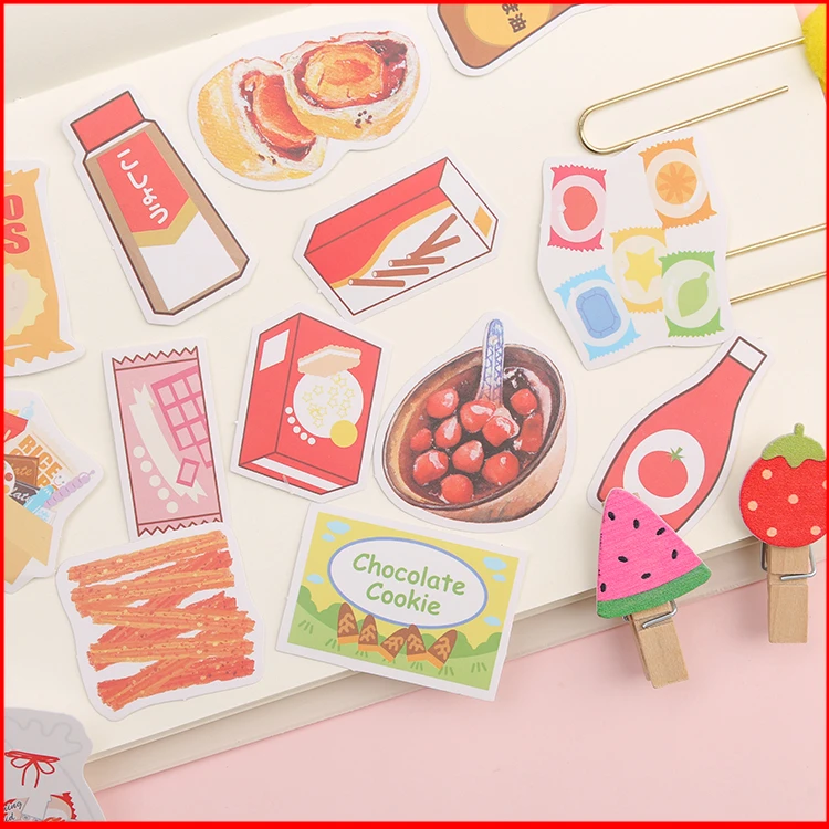 

44 pcs Delicious snack personalized scrapbook Stickers scrapbooking material personalized sticker happy planner decoration craft