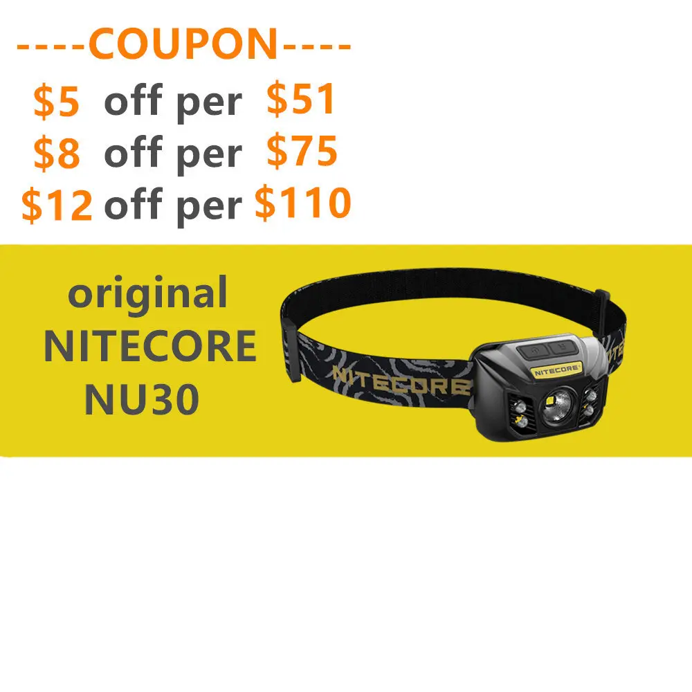 NITECORE NU32 (модернизированная версия NU30) 550 люмен USB Перезаряжаемый налобный фонарь