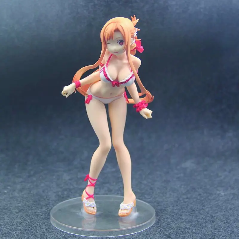 Аниме Sword Art Online SAO Yuuki Asuna сексуальный купальник Ver. 1/7 Масштаб Окрашенные ПВХ