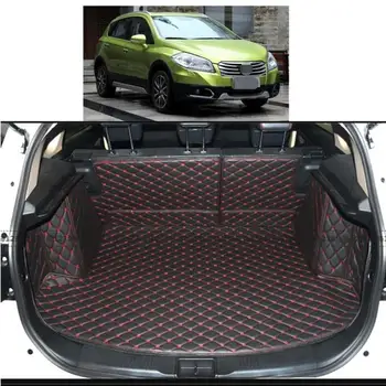 

fiber leather car trunk mat cargo mat for suzuki s-cross suzuki sx4 SX4 Crossover 2014 2015 2016 2017 2018 2019 car accessories