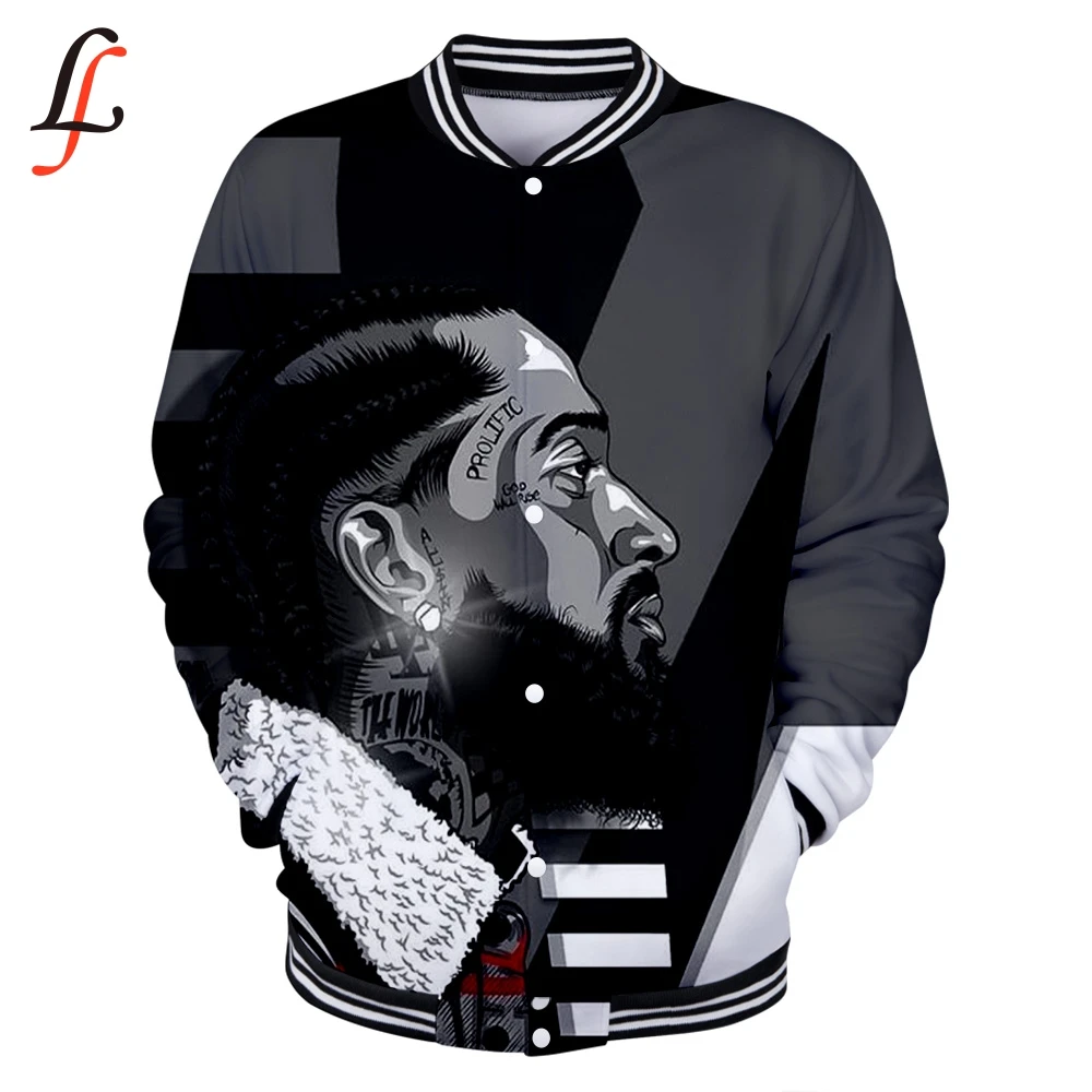 Nipsey hussle 3D Харадзюку толстовки для женщин/мужчин зимняя бейсбольная куртка кэжуал Modis Kpop streatwear плюс размер XXXXL Топы
