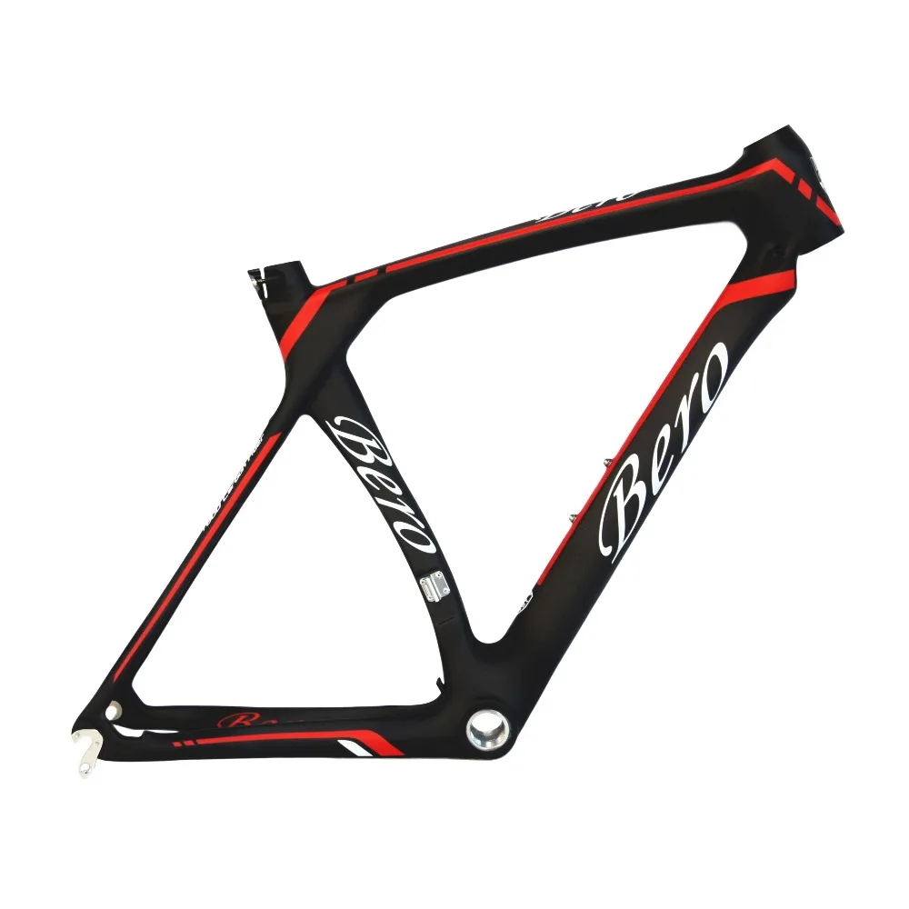 Discount BEIOU Carbon Fiber Road Bike Frame with Fork Racing Bicycle Frame 700C BB86 Unibody internal Cable Routing T700 Ultralight B013A 2