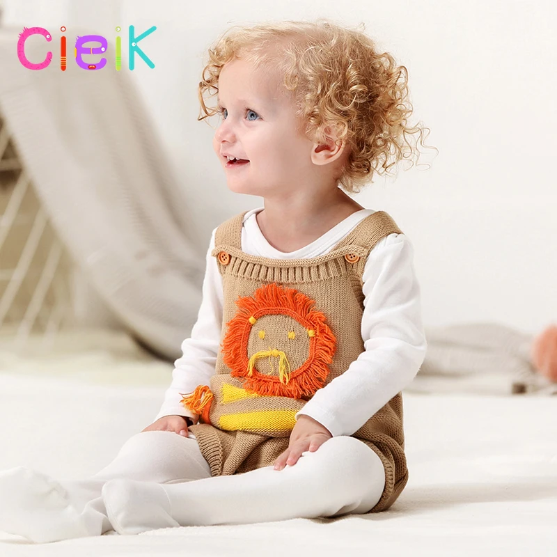 CieiK 2018 New Children Knitting Pattern Vest Lion Baby Rompers Boys Girls Toddler Costume Coveralls Newborn Jumpsuit Clothing   (31)