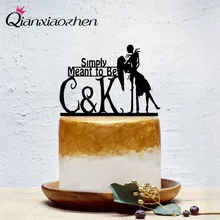 Qianxiaozhen персонализированные пользовательские акрил Джек и Салли свадебный торт Топпер свадебный оформление стенда Topo де Боло Casamento